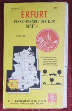 ERFURT - VERKEHRSKARTE DER DDR - Blatt 8