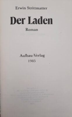 Der Laden (Band 1) Erwin Strittmatter