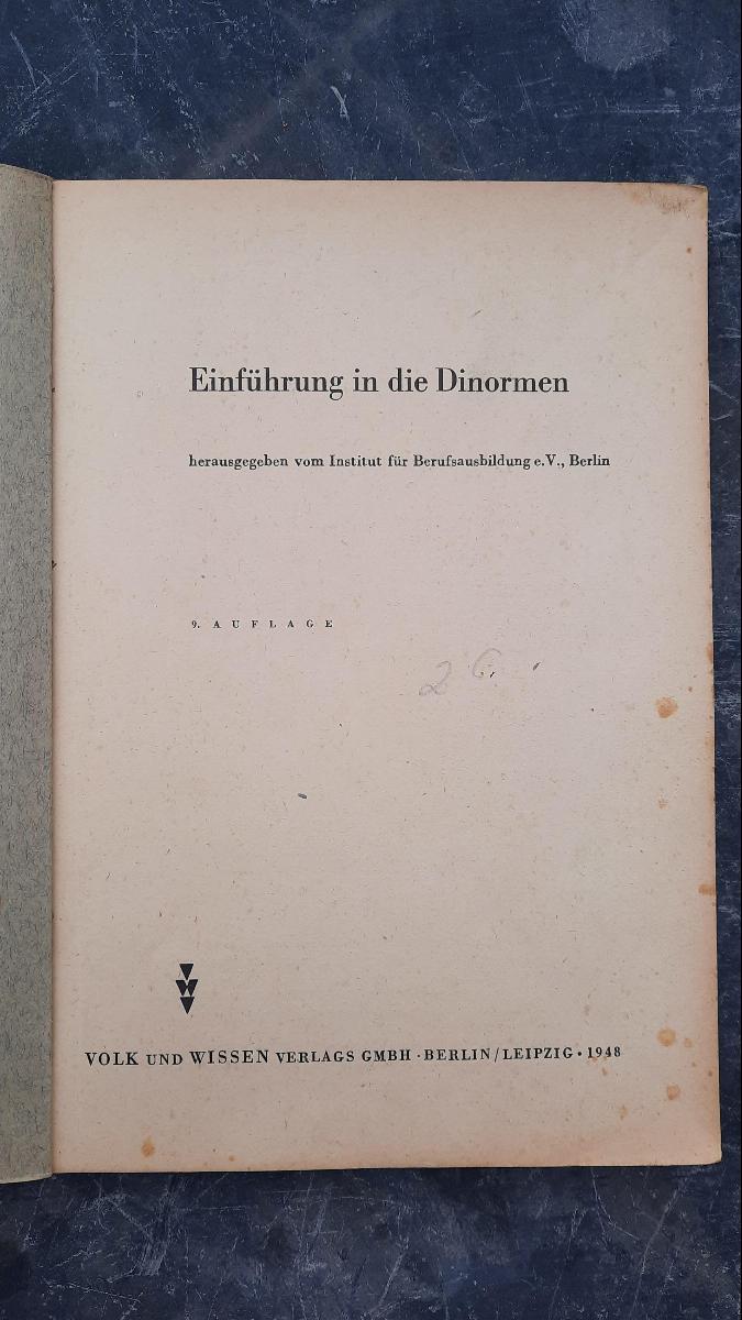 Einführung in die Dinormen Berufsschule 1948 – Bild 2