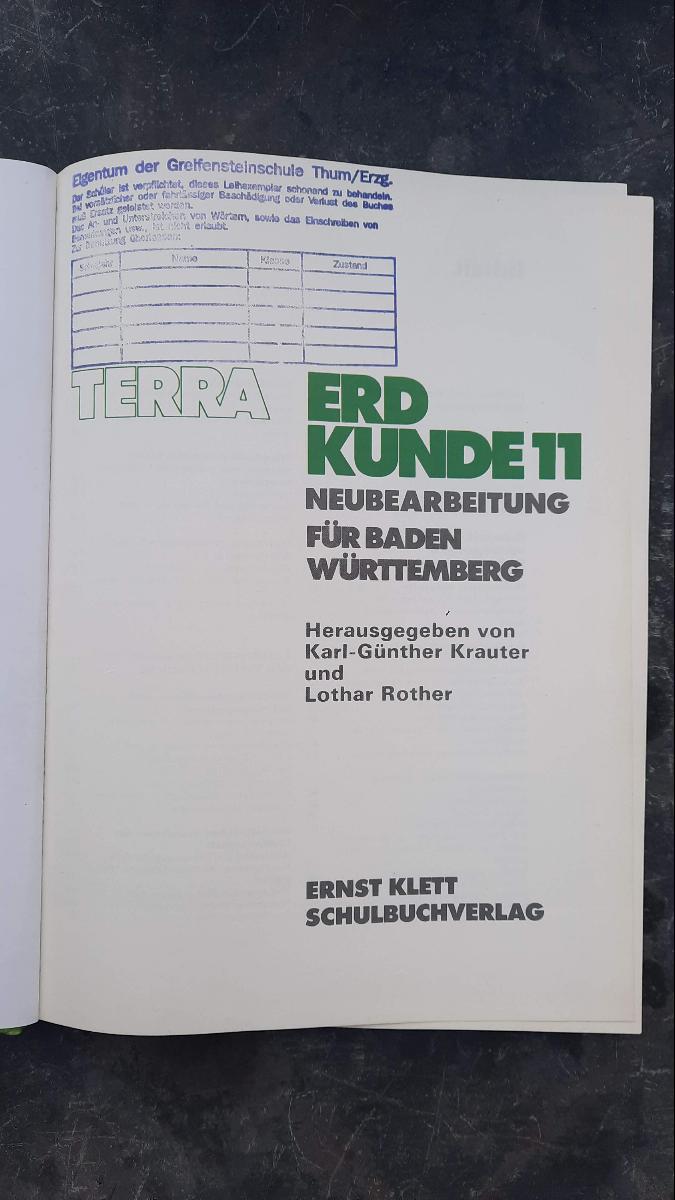 TERRA ERDKUNDE Lehrbuch Gymnasium 11 1990 FÜR BADEN-WÜRTTEMBERG – Bild 2