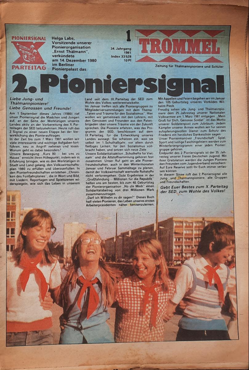 TROMMEL Heft 1 1981 Zeitschrift für Pioniere und Schüler DDR