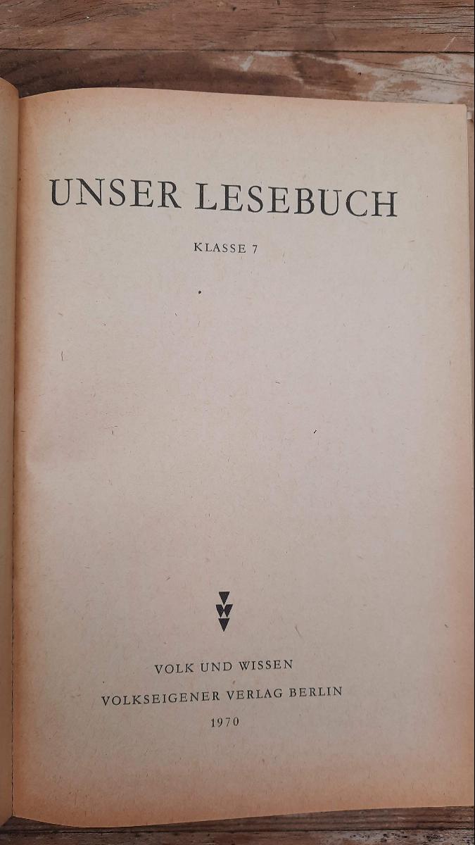 UNSER LESEBUCH Klasse 7 Lehrbuch DDR – Bild 2